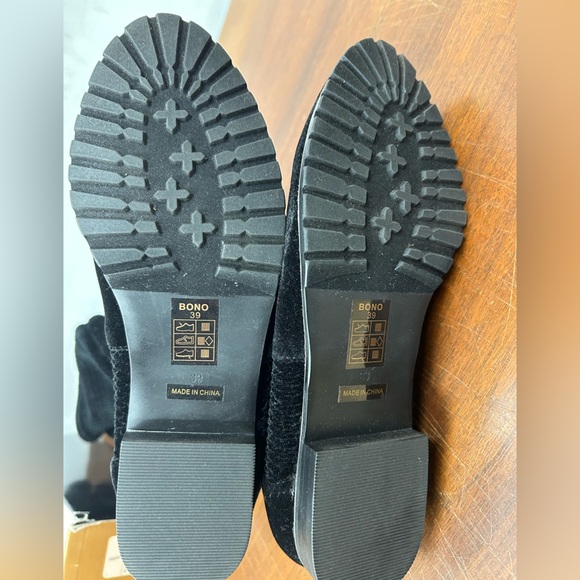 🏷️ SALE Never Worn Small Damage Chelsea Crew Bono Stretch Boot Black Velvet Sz 8 - Picture 11 of 11